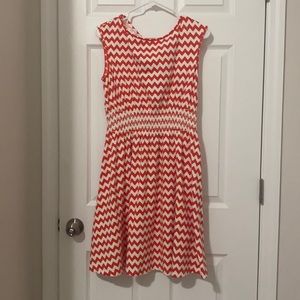 Kate Spade Orange/Red and White Leona Dress